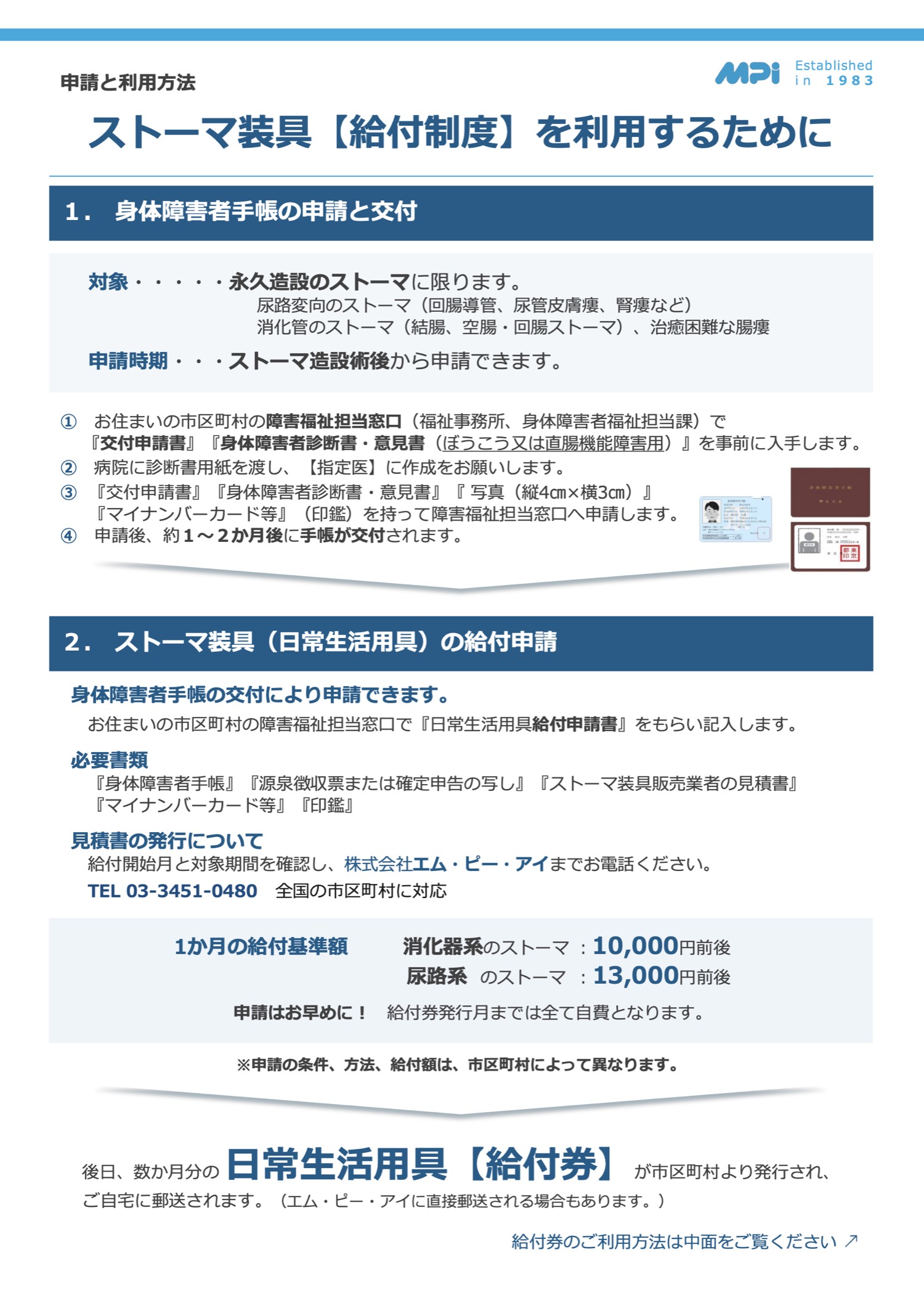 福祉制度案内 1ページ